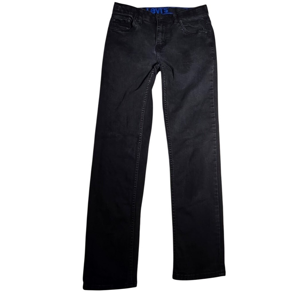 Levis 502 Taper Fit Black Jeans Mens 28x30 Regular Tapered Leg Denim 502-023
